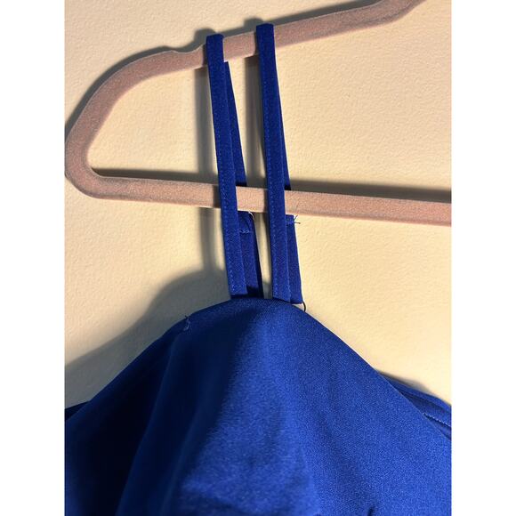 Royal Blue Off-the-Shoulder Ruffled Evening Evening Dress-XXL - Picture 4 of 10